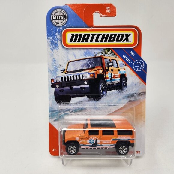 Matchbox Other - 2019 Matchbox Hummer H2 SUV Concept MBX Coastal 89/100 Orange Marine Rescue (hw